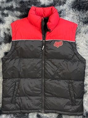 Fox Racing Black/Red Puffer Vest P